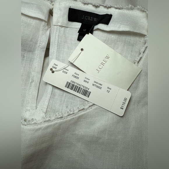 BRAND NEW J CREW white linen blouse women’s size 12 - Picture 12 of 13